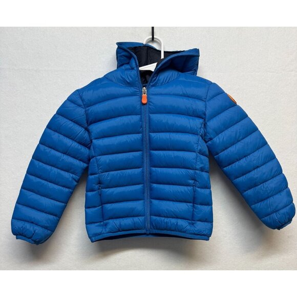 SAVE THE DUCK Other - Save The Duck Kids Blue Puffer Coat With Hood Size 3 Years Animal-Free Outerwear